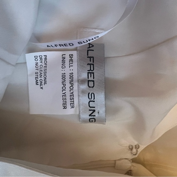 NWT Alfred Sung Size:2 Color: Ivory satin feel - Picture 10 of 14